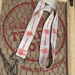 Trader Joe's White and Red Lanyard